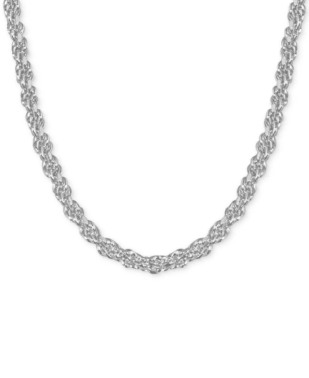 And Now This Silver Plated Rope Link 18" Chain Necklace