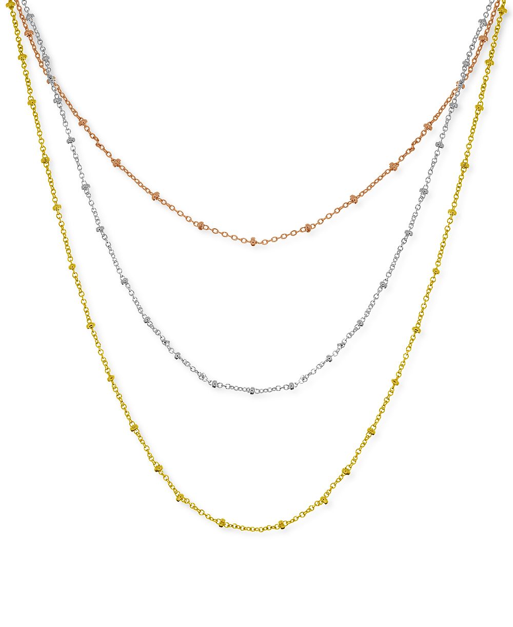 Многослойное ожерелье And Now This Silver Plated Beaded 18"