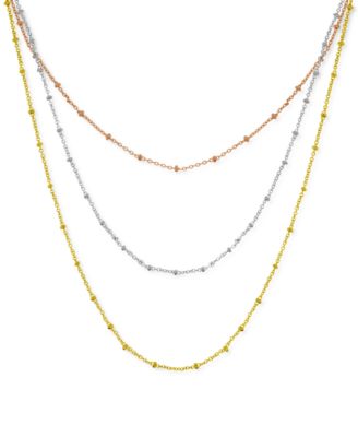 Многослойное ожерелье And Now This Silver Plated Beaded 18"