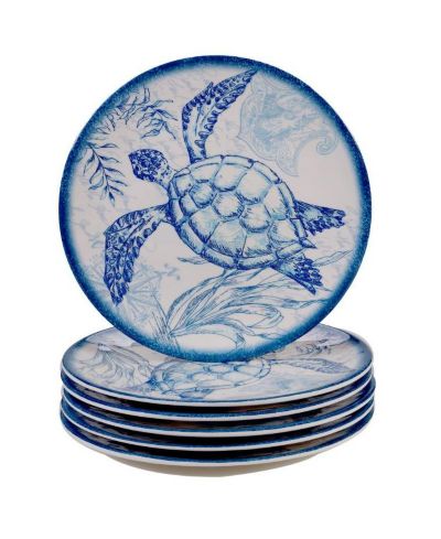 Certified International Oceanic Melamine Salad Plates, Set of 6
