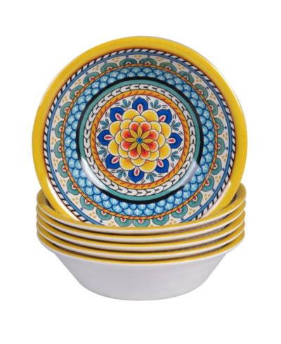 Certified International Portofino Melamine All Purpose Bowls, Set of 6