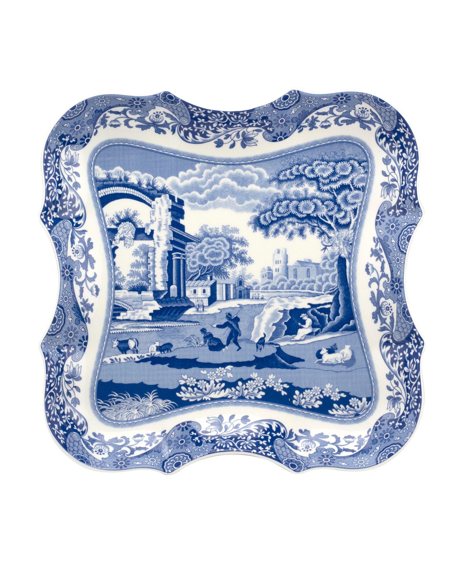 Большой поднос Spode Blue Italian Devonia