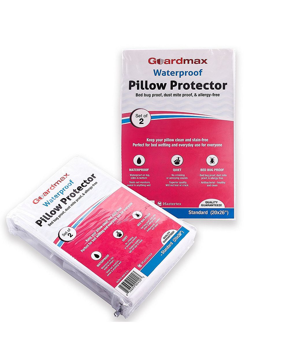 Waterproof Zippered Pillow Protector - Standard Size  - 4 Pack