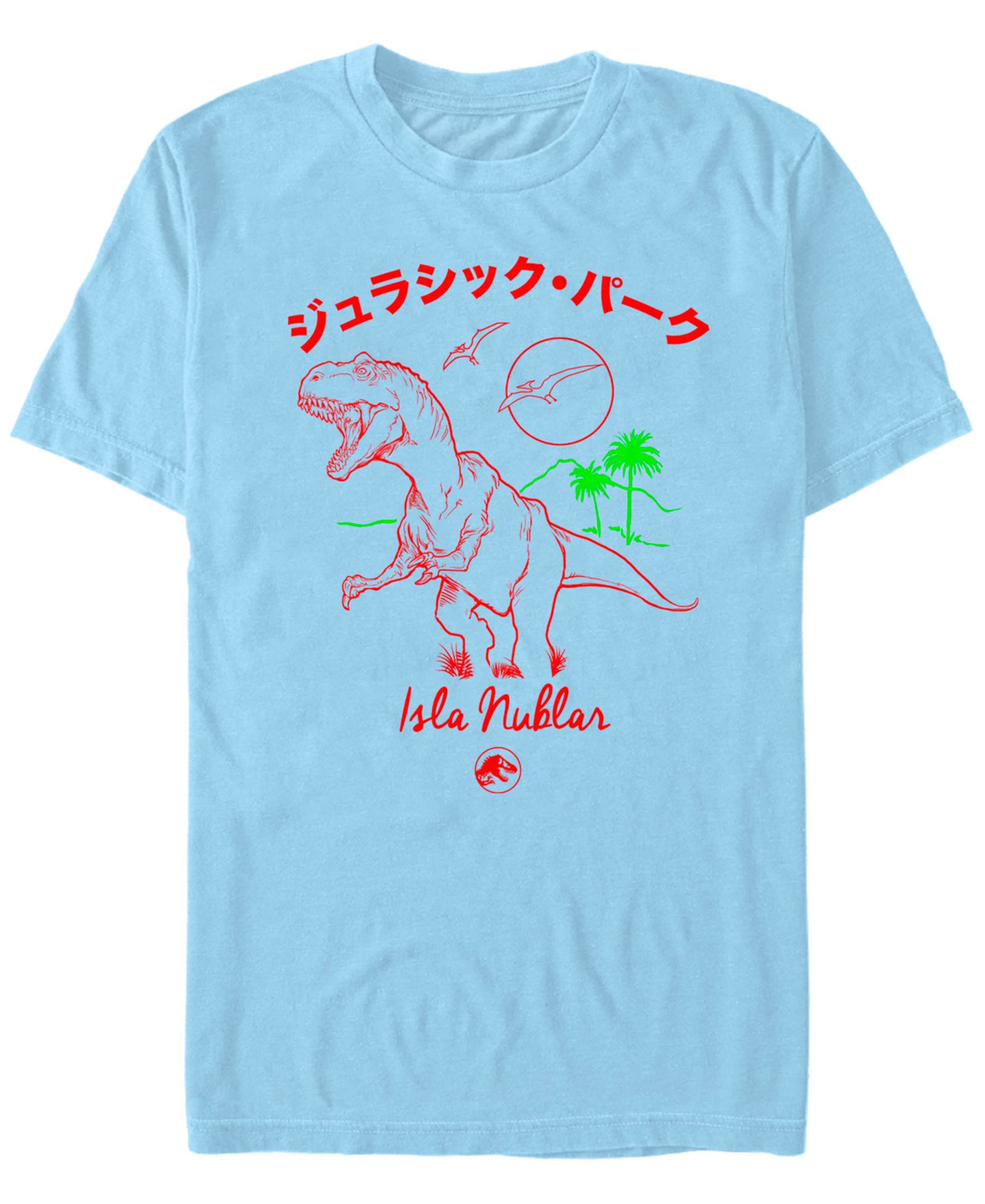 Fifth Sun Jurassic Park Men's Kanji Isla Nublar Short Sleeve T-Shirt