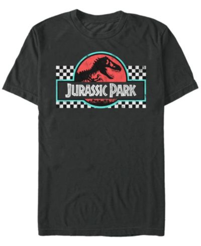 Fifth Sun Jurassic Park Мужская футболка с ретро-логотипом Checkered Short Sleeve