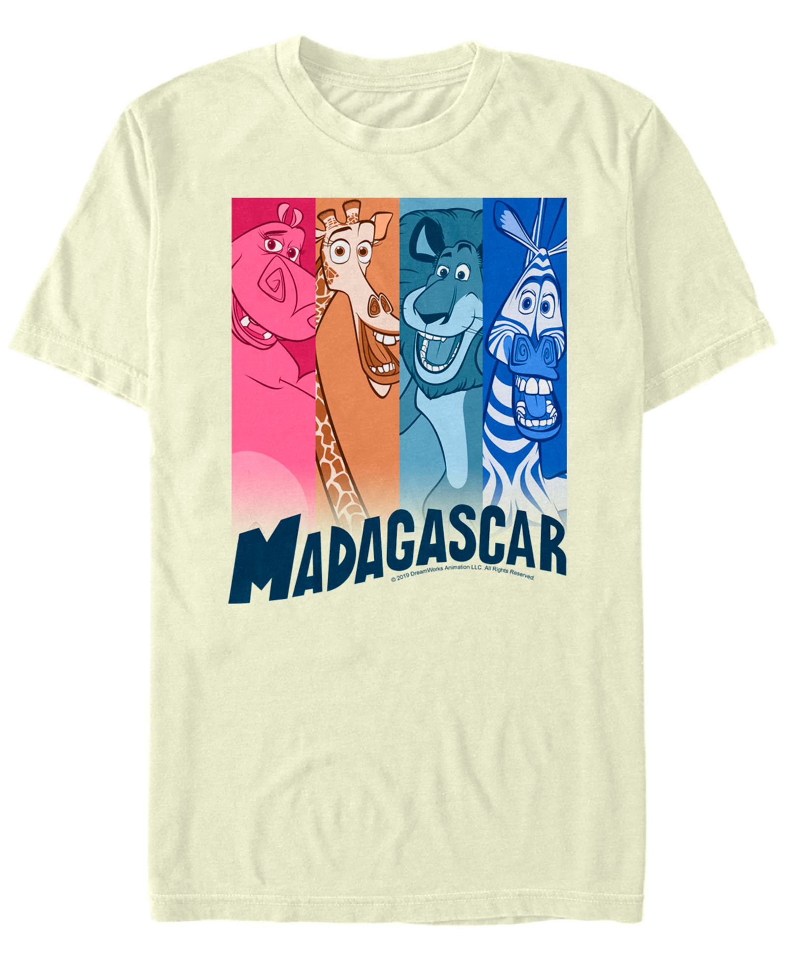 Мужская футболка Fifth Sun Madagascar Solid Character Panels Short Sleeve