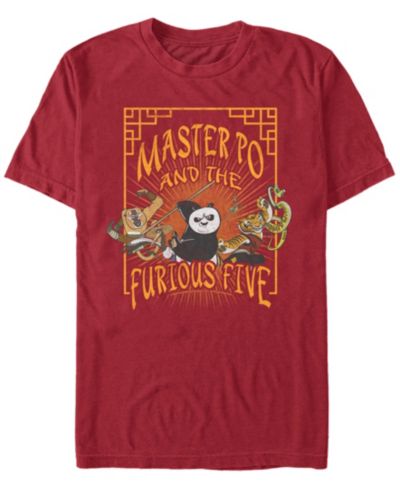 Мужская футболка Fifth Sun Kung Fu Panda Master Po and The Furious Five с коротким рукавом