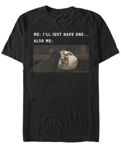 Fifth Sun Мужская футболка Kung Fu Panda Po Funny Hungry Meme Short Sleeve