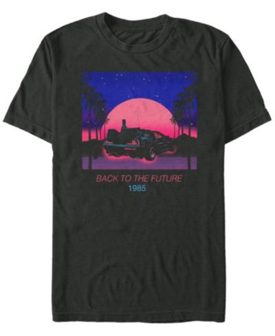 Футболка Fifth Sun Back to the Future Men's Neon Delorean 1985 Sunset Poster Short Sleeve