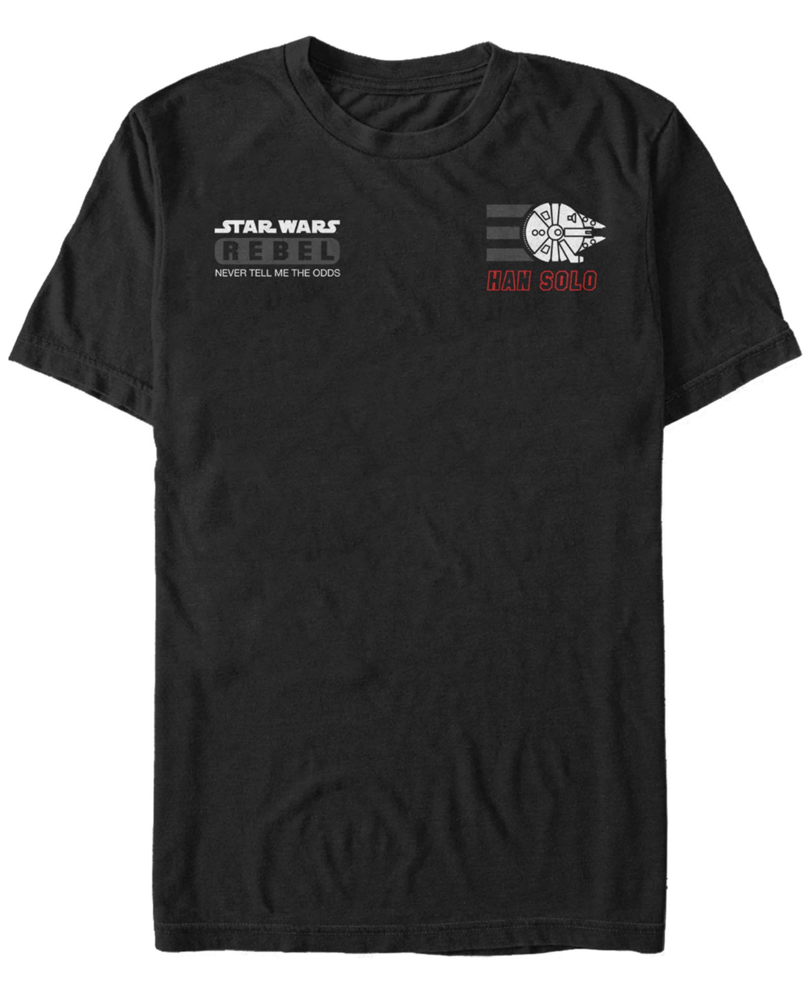 Fifth Sun Star Wars Men's Han Solo Rebel Pocket Logos Short Sleeve T-Shirt