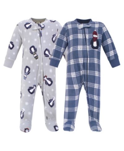 Hudson Baby Snug Fleece Jumpsuit for Daytime & Dreamtime