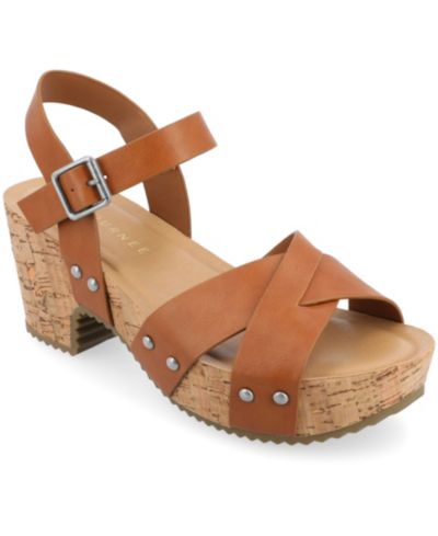 Journee Collection Women's Valentina Block Heel Sandals