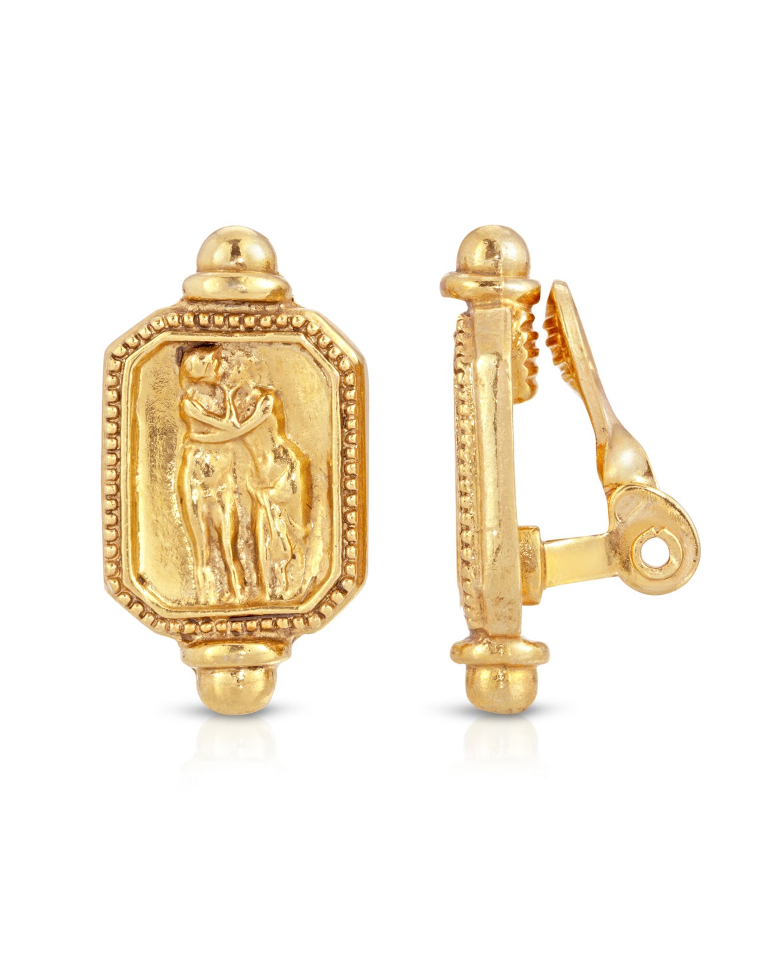2028 Gold Tone Adoration Clip Earrings