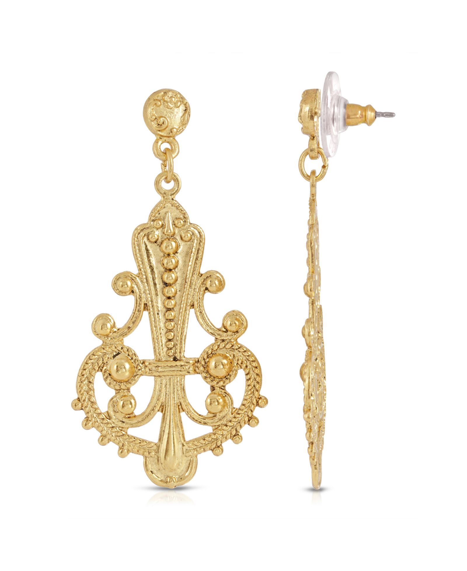 2028 Серьги с подвесками Filigree Drop Post
