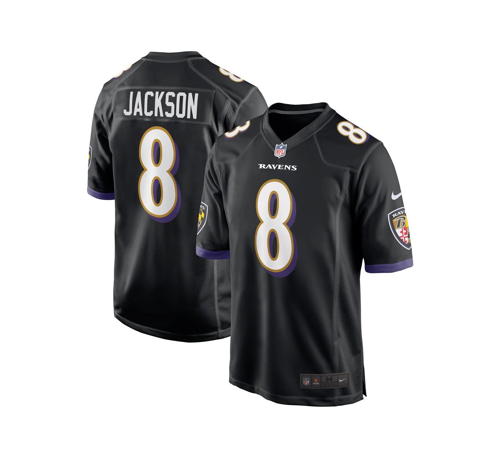 Мужская джерси Nike Lamar Jackson Black Baltimore Ravens Alternate Game