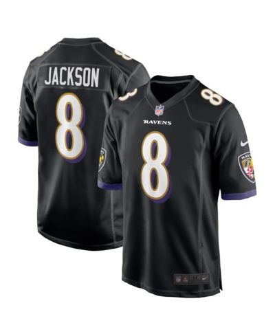 Мужская джерси Nike Lamar Jackson Black Baltimore Ravens Alternate Game