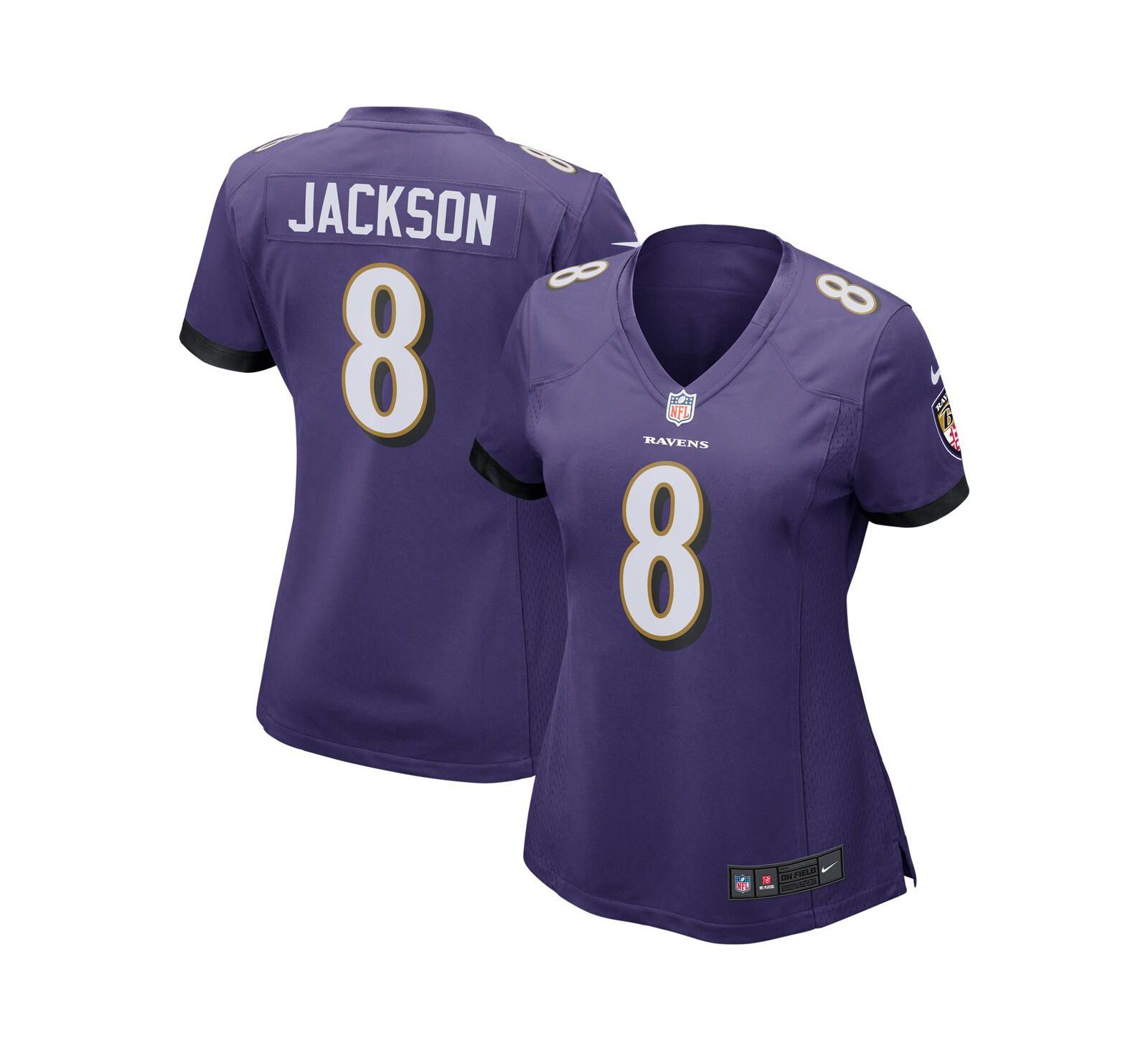 Женская джерси Nike Lamar Jackson Purple Baltimore Ravens Game
