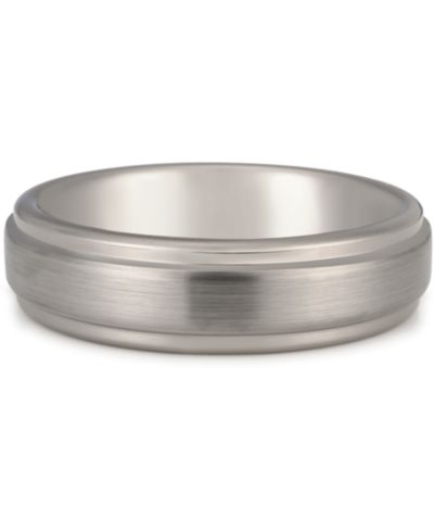 Мужское кольцо Step Edge Band в тантале