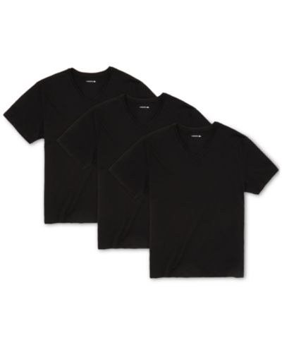 Мужские хлопковые футболки Lacoste с V-образным вырезом, 3 шт. Regular Fit