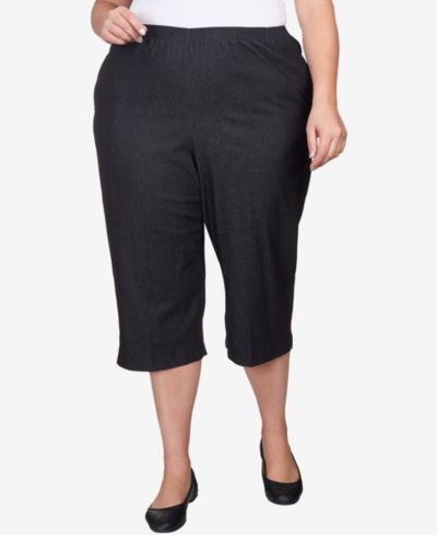 Женские брюки Alfred Dunner Plus Size Classic Relaxed Fit Denim Capri