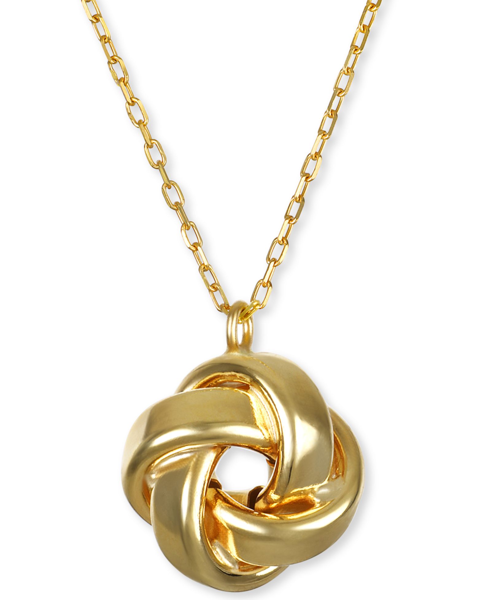 Подвеска-ожерелье Italian Gold Love Knot 18" из золота 14k