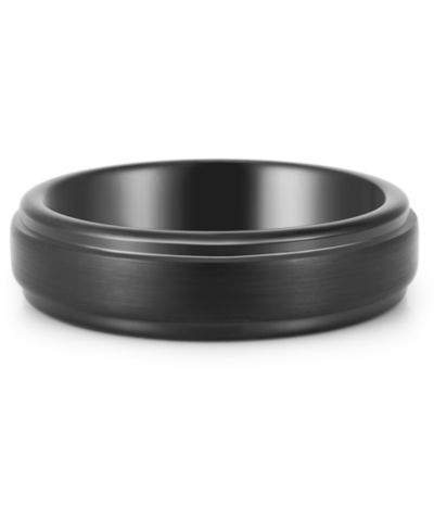 Мужское кольцо Step Edge Band из тантала с черным ионным напылением