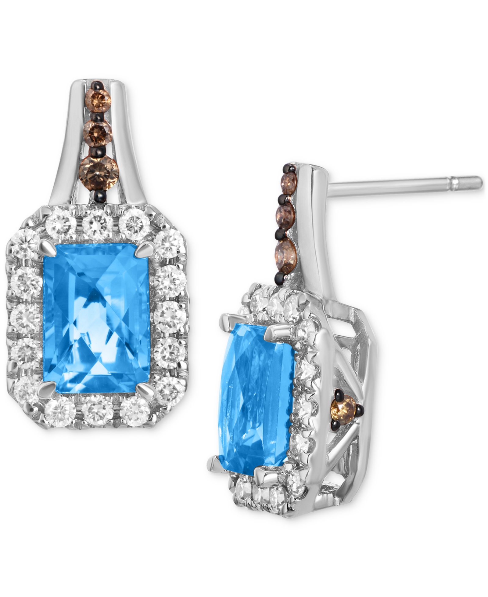 Le Vian® Cinnamon Citrine (2 ct. t.w.) & Diamond (5/8 ct. t.w.) Stud Earrings in 14k Rose Gold  (Also in Amethyst, Blue Topaz, Peridot & Smoky Quartz)