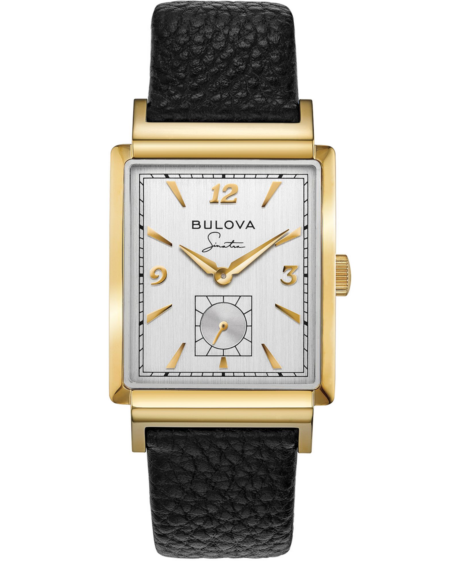 Bulova Frank Sinatra My Way часы на кожаном ремешке, 29.5 x 47mm