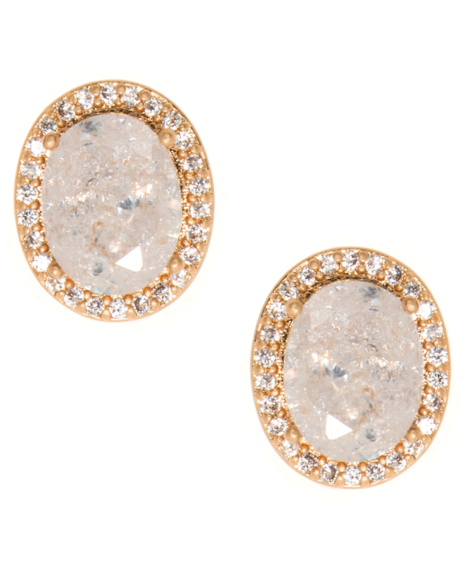Серьги-гвоздики lonna & lilly Gold-Tone Stone & Crystal Halo