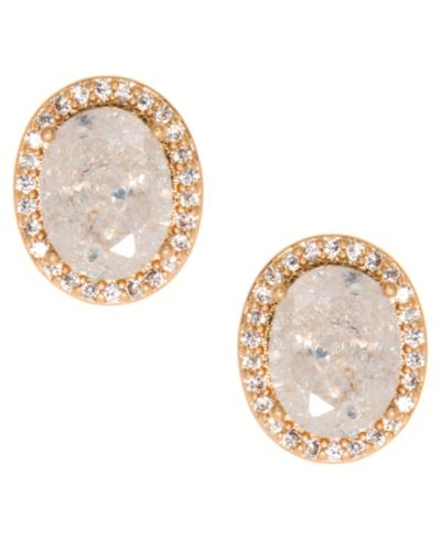 Серьги-гвоздики lonna & lilly Gold-Tone Stone & Crystal Halo
