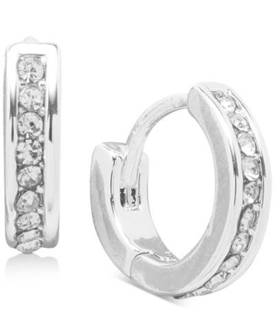 Серьги-кольца Lauren Ralph Lauren Extra-Small Pavé Huggie Hoop, 0.44"