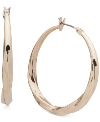 Серьги-кольца DKNY Medium Twist Hoop, 1.5"