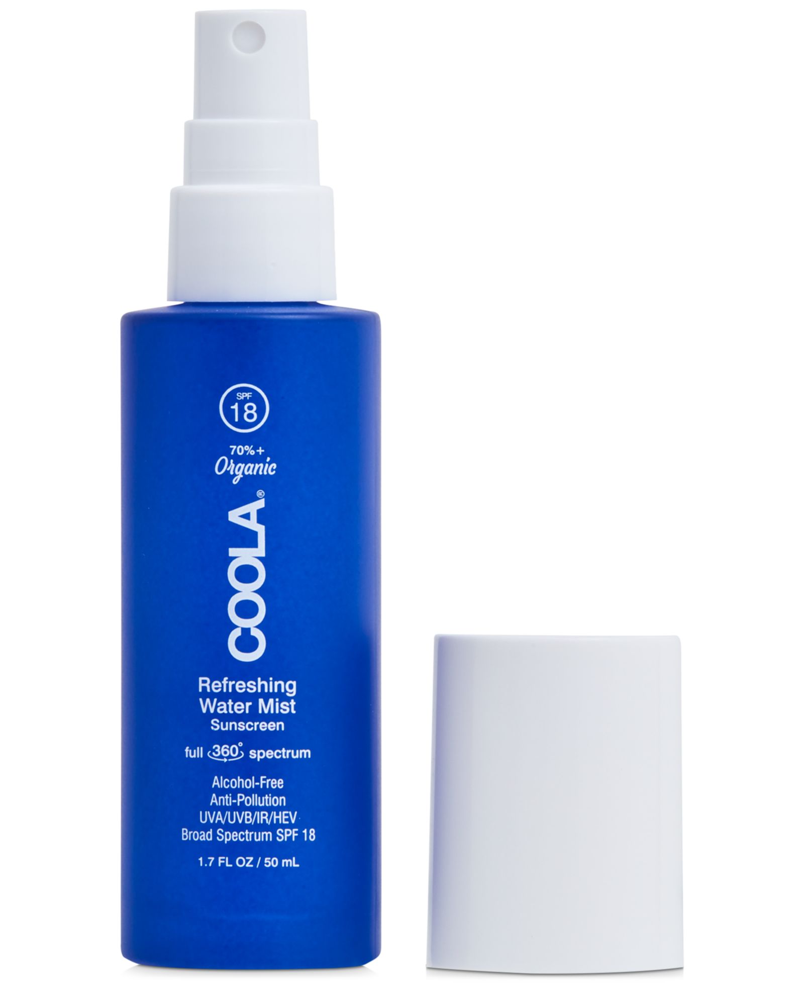 Coola Full Spectrum 360° Refreshing Water Mist Face Sunscreen SPF 18, 1.7 oz.