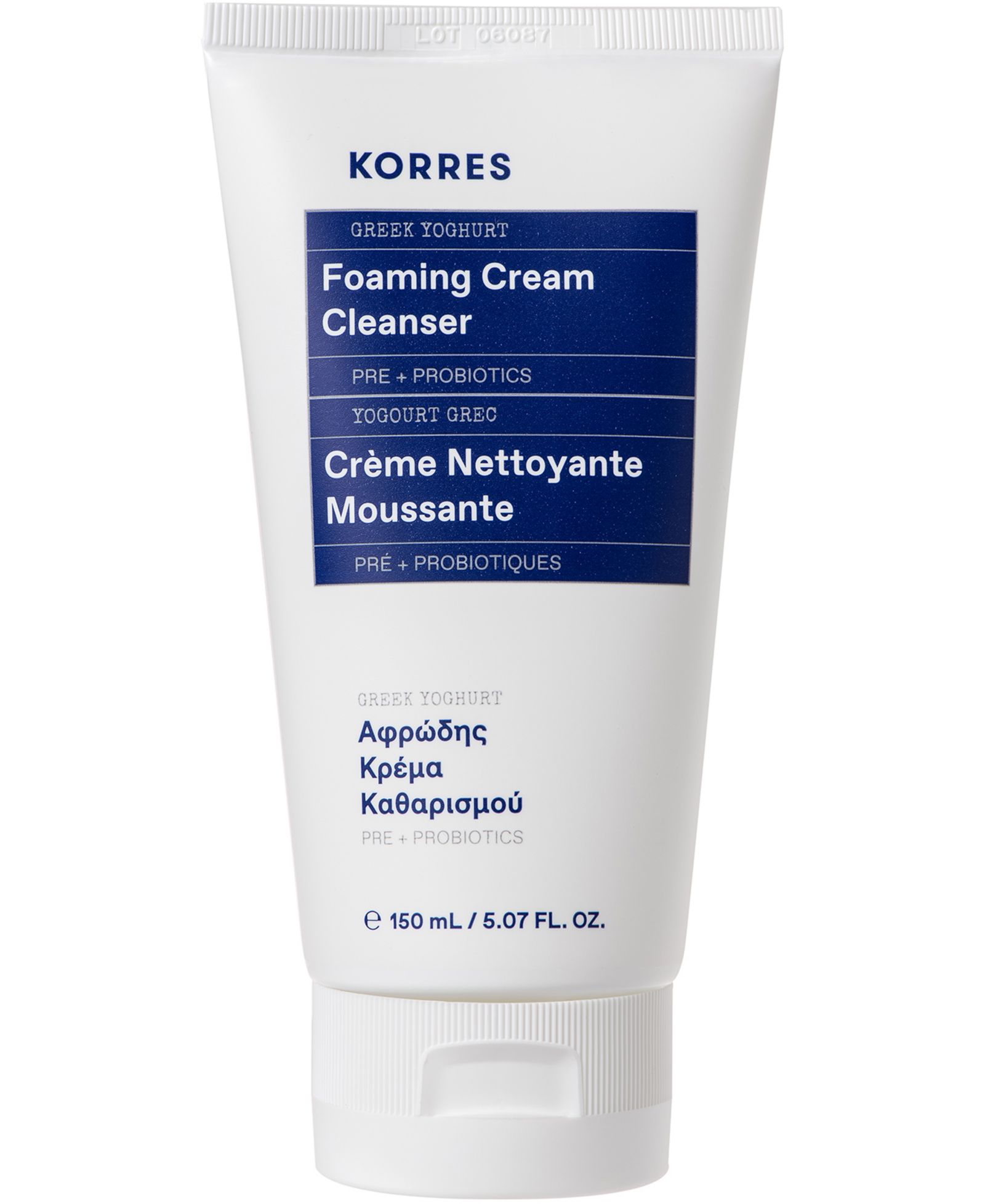 KORRES Greek Yoghurt Foaming Cream Cleanser, 5.07 fl oz.