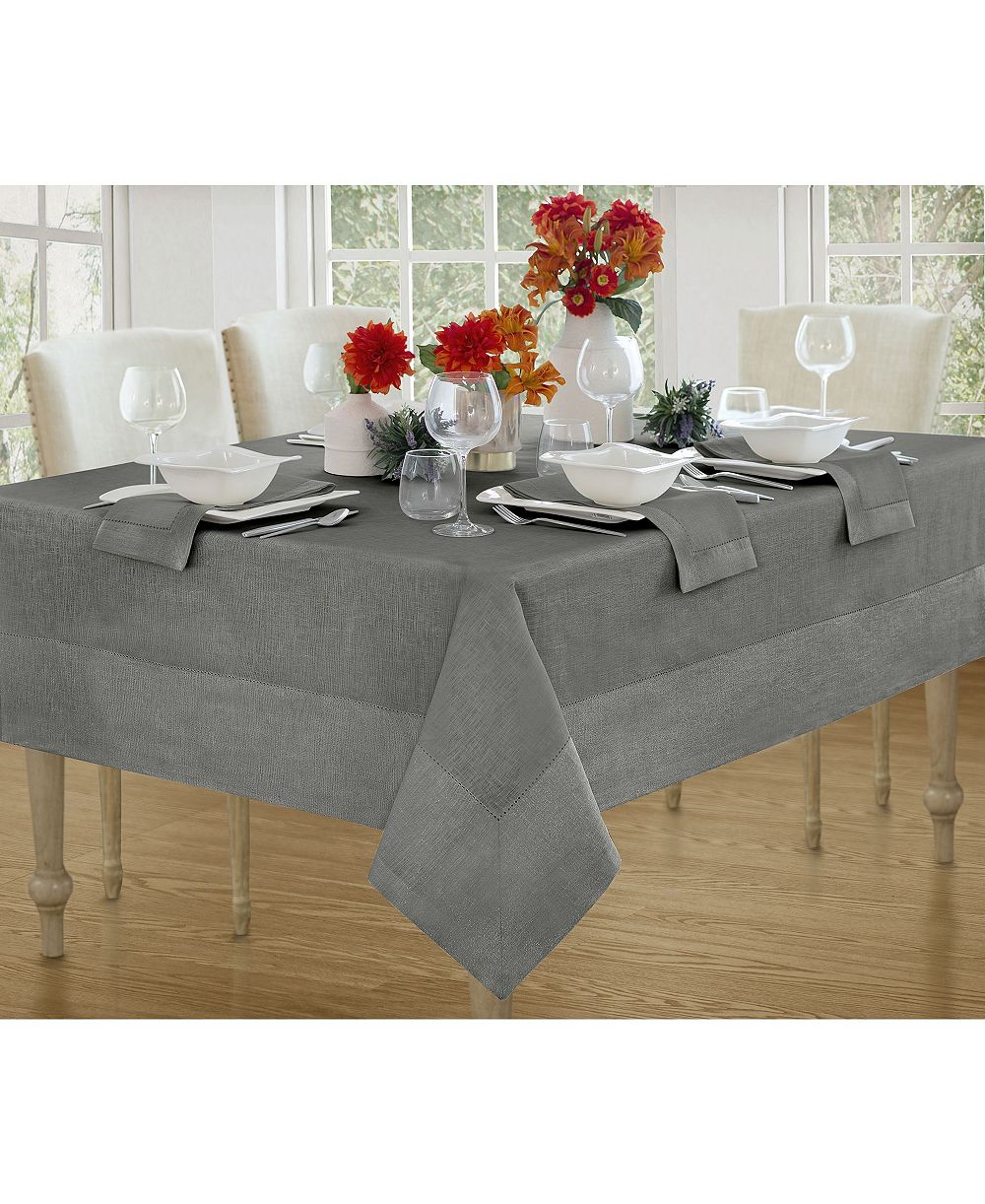 Villeroy & Boch скатерть из льна New Wave Metallic Border, 70" Round