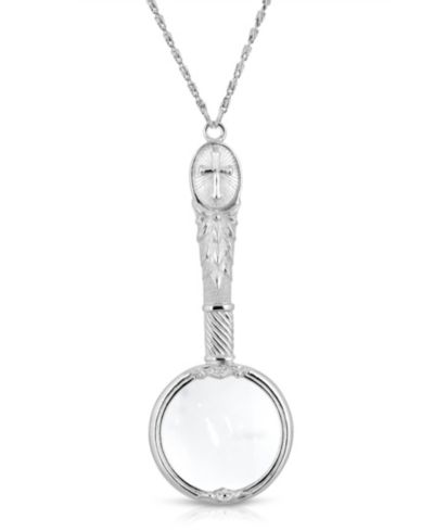 Ожерелье 2028 Antiqued Pewter Cross Etched Magnifier, 28"