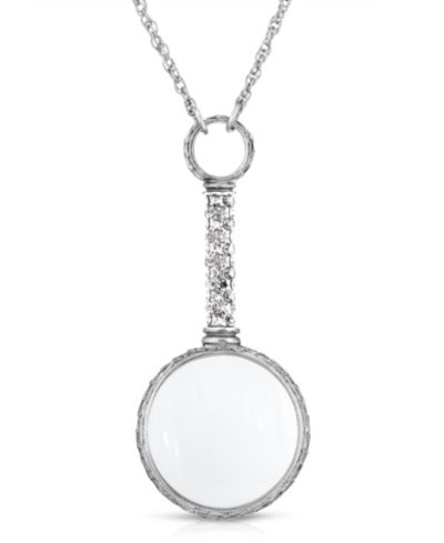 Ожерелье 2028 Pewter Crystal Magnifying Glass 30"