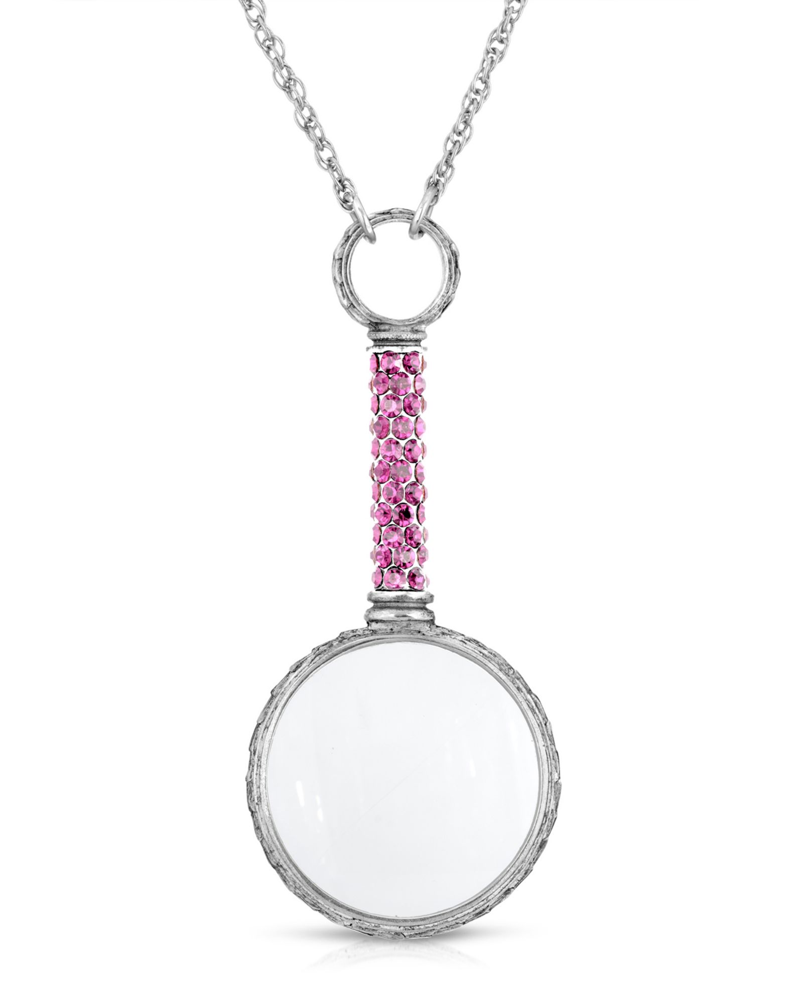 Ожерелье 2028 Pewter Crystal Magnifying Glass 30"