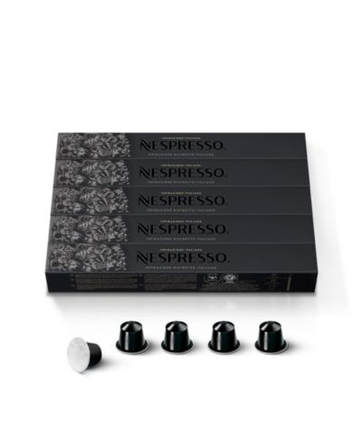 Nespresso Capsules OriginalLine, Ristretto, Dark Roast Espresso Coffee, 50-Count Espresso Pods