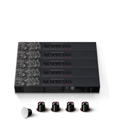 Nespresso Capsules OriginalLine, Ristretto Decaffeinato, Dark Roast Espresso Coffee, 50-Count Espresso Pods