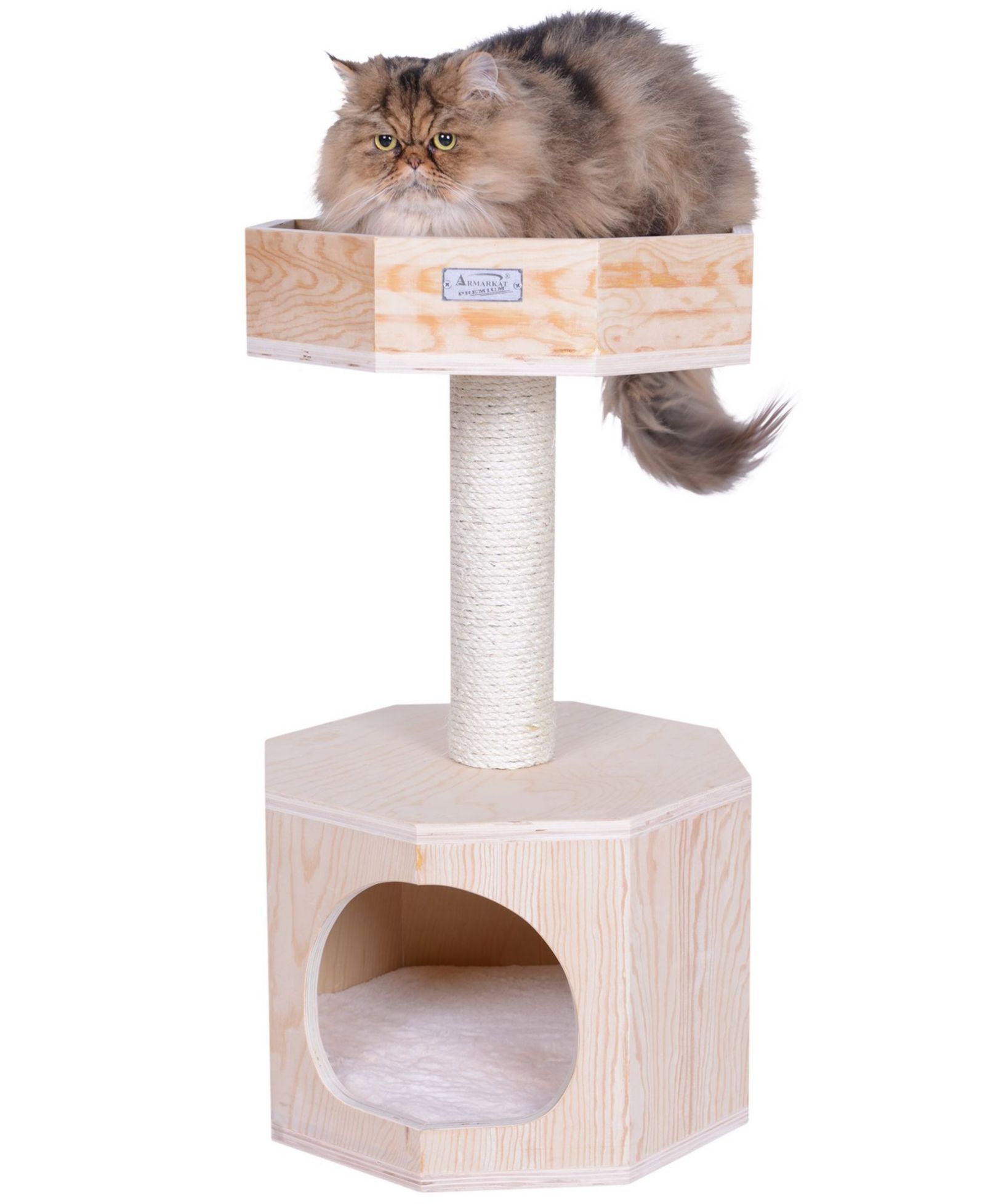 Кошачье дерево Armarkat Premium Scots Pine 29-Inch Real Wood с насестом и домиком