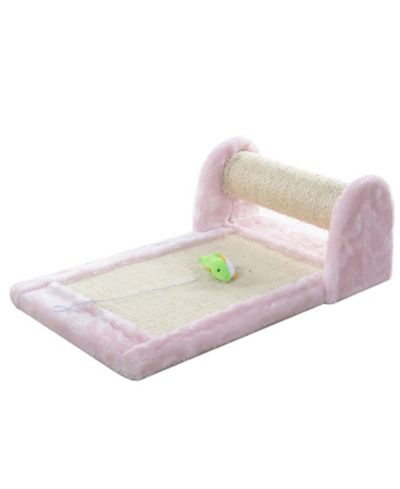 Когтеточка-игрушка Armarkat Rolling Real Wood с доской из сизаля - Pink