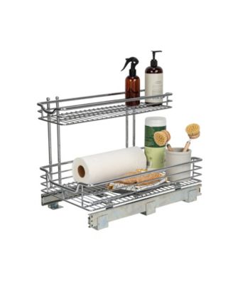 Household Essentials Glidez Steel Pull-Out Storage Organizer, 2-Tier Design