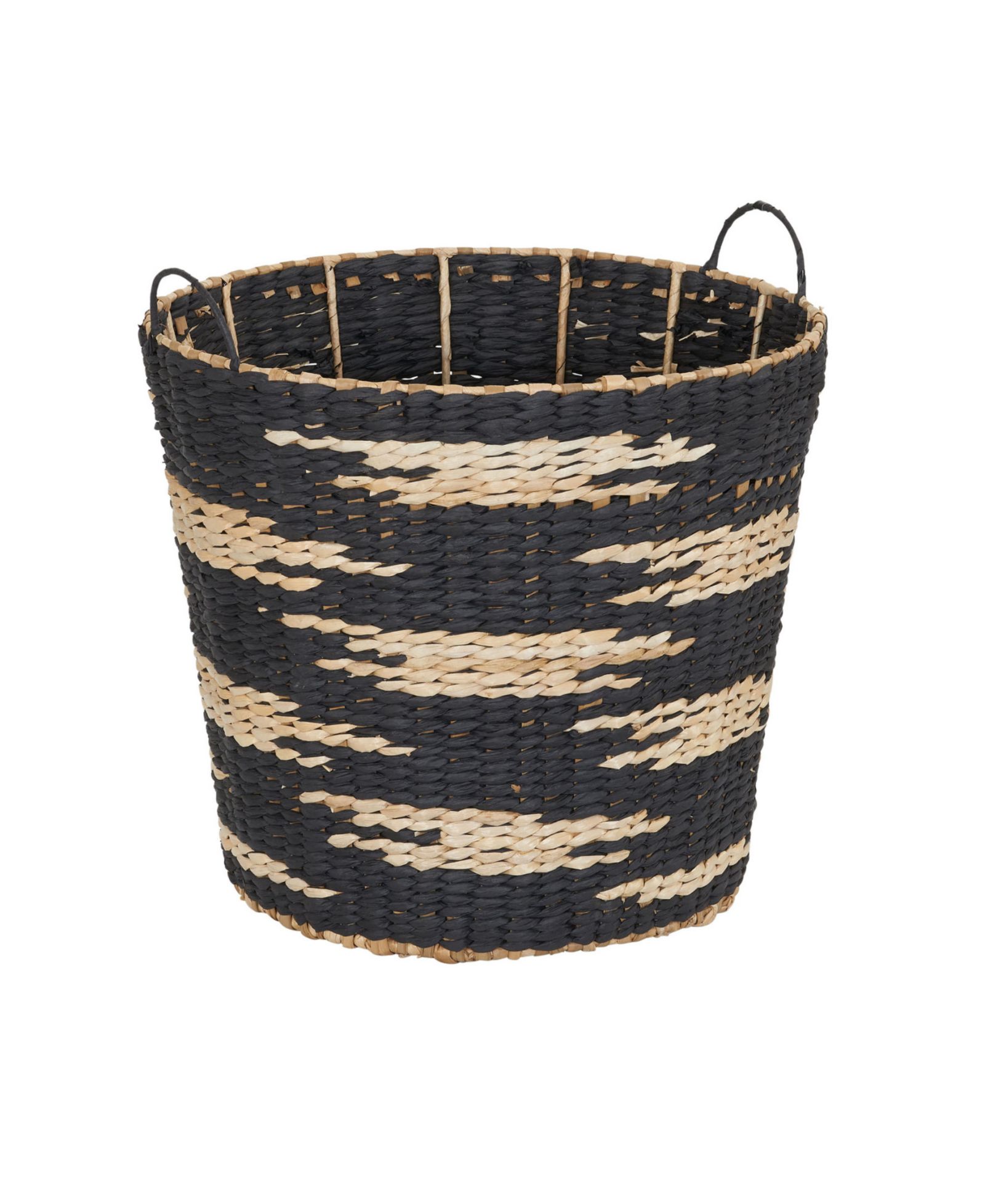 Household Essentials Tapered Woven Basket, Large Decorative Basket with Handles