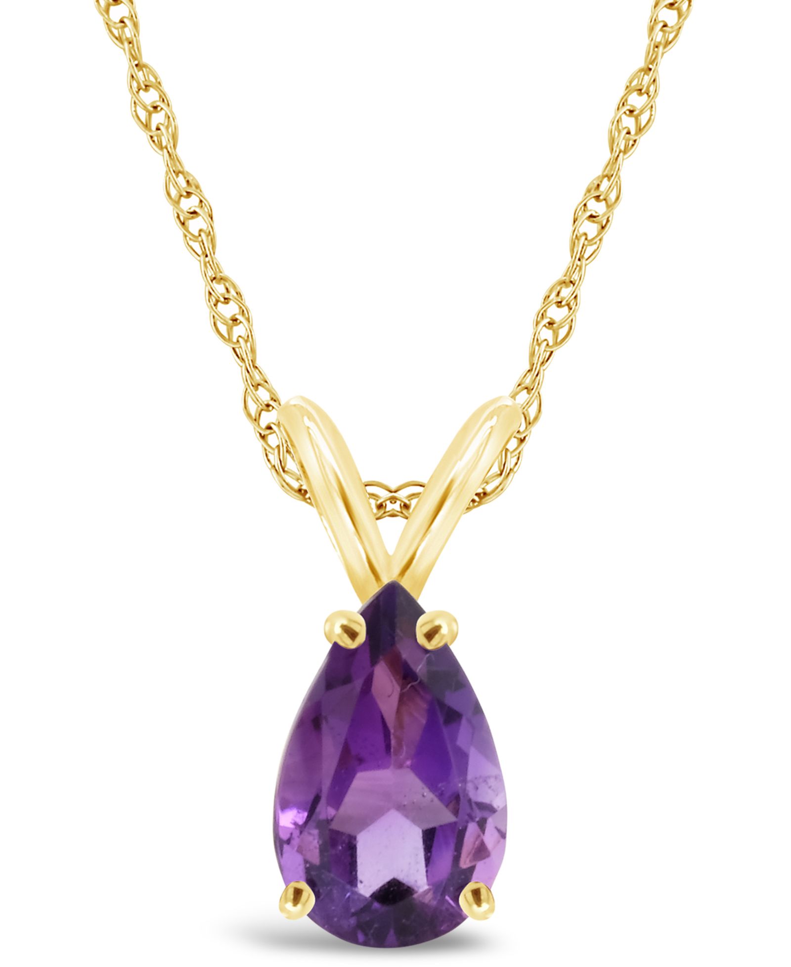 Подвеска с аметистом (1 ct.t.w.) в 14K Yellow Gold