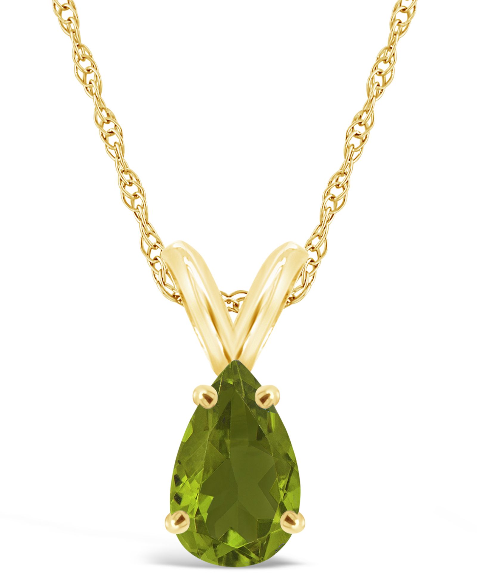 Подвеска Peridot в 14K желтом золоте