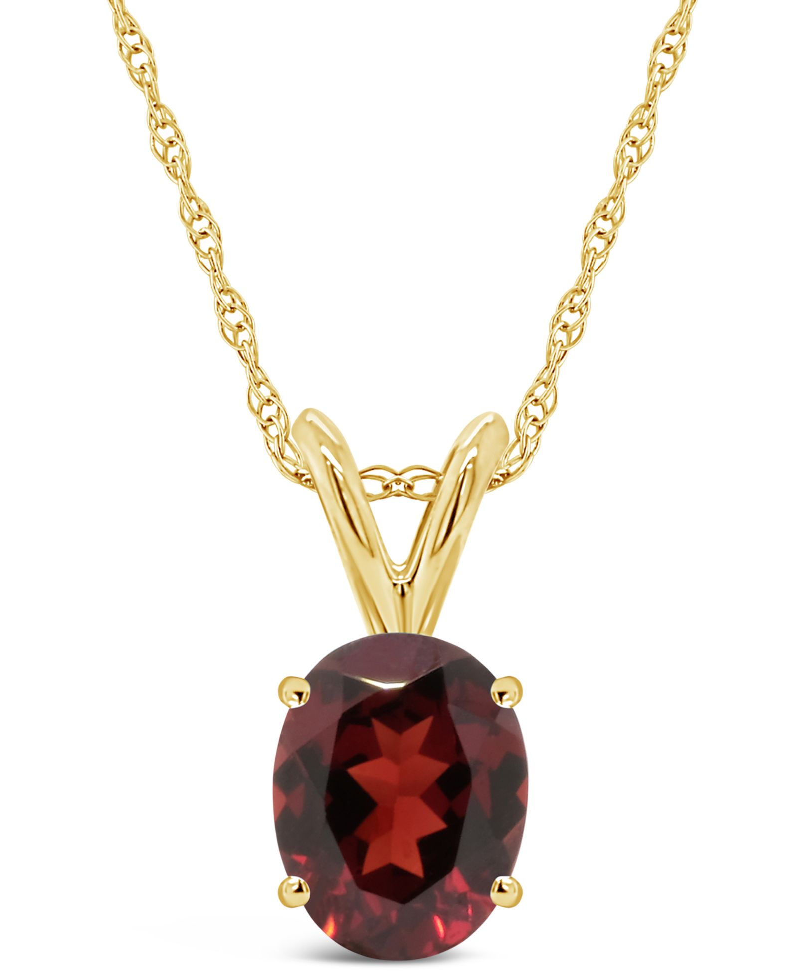 Подвеска-кулон Garnet 1-1/2 ct.t.w 14K Yellow Gold