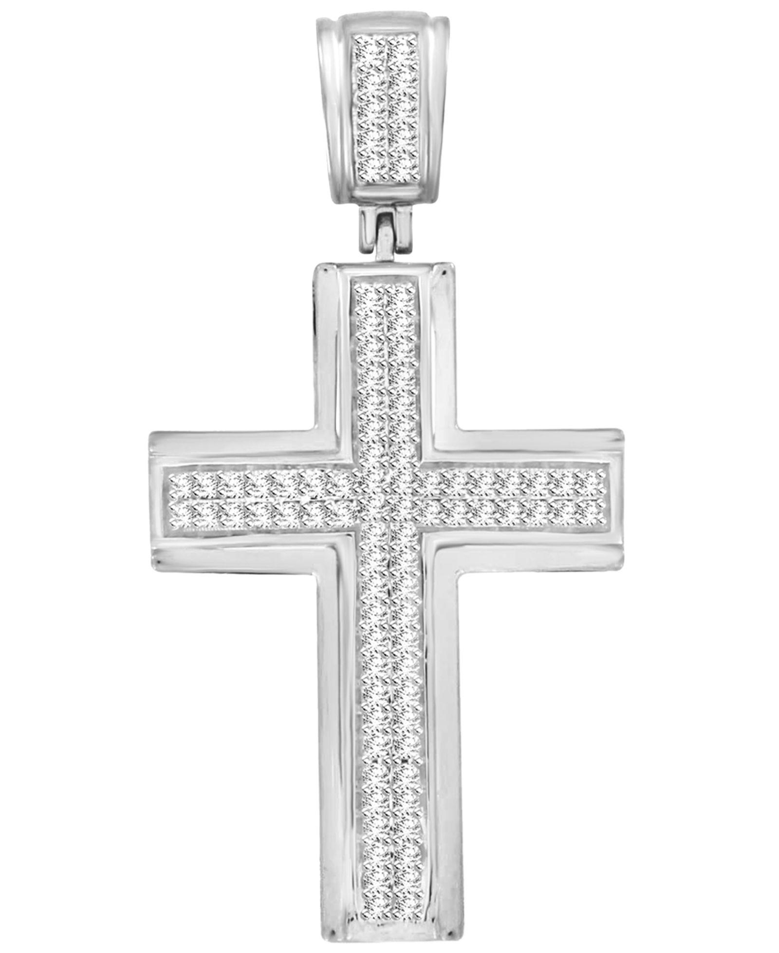 Men's Diamond (1/3 ct. t.w.) Cross Pendant in 10K White or Yellow Gold
