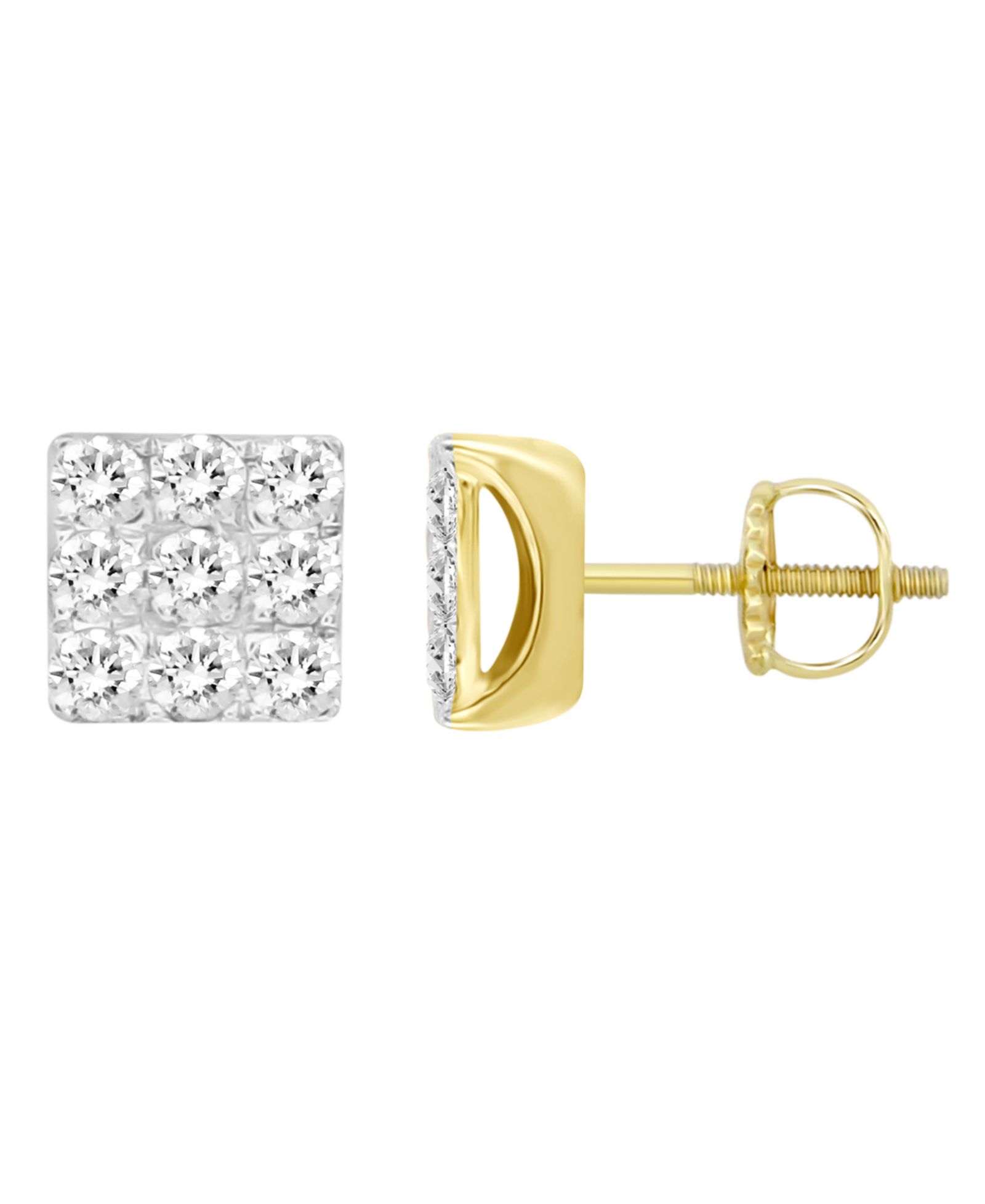Men's Diamond (1/4 ct. t.w.) Earring Set in 10k Yellow Gold