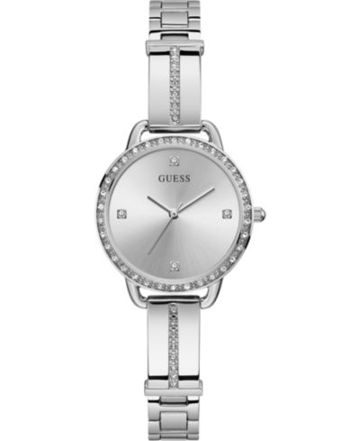 GUESS Women's Stainless Steel Semi-Bangle Bracelet Watch 30mm